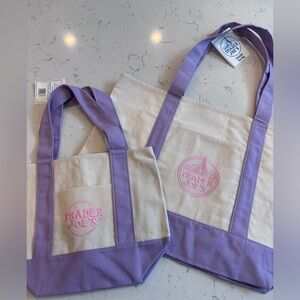 Trader Joe’s Purple Canvas Tote Set